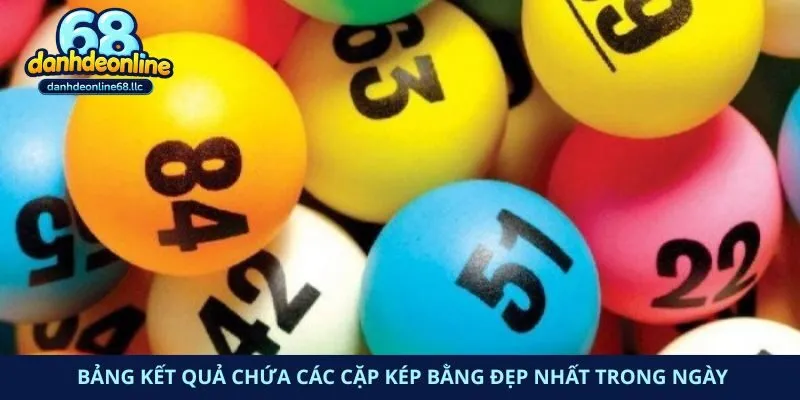 Bảng kết quả chứa các cặp kép bằng đẹp nhất trong ngày
