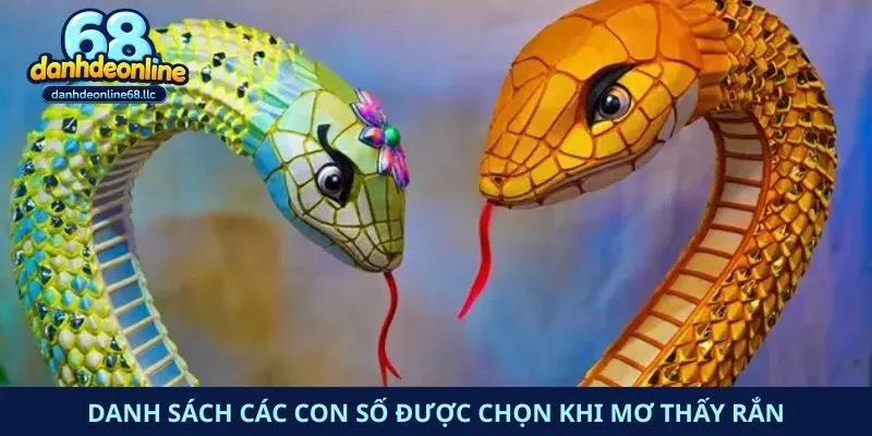 Danh sách các con số được chọn khi mơ thấy rắn